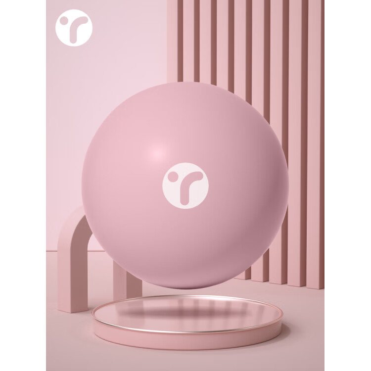 英瑞特（YINGRUITE）普拉提小球防爆瑜伽球健身球瑜伽器材加厚彈力瑜伽小球盆底肌 淺櫻粉_【直徑25cm】 更多瑜伽球尺寸