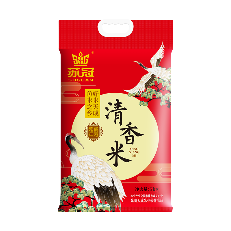 苏冠 清香米 5kg 新大米 粳米 鲜米家庭特惠 56.49元(合18.83元/件)