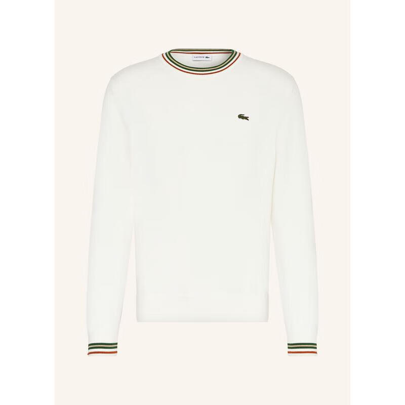 LACOSTE男士毛衣 保暖透氣圓領(lǐng)日常秋冬針織簡(jiǎn)約套頭毛衣 ECRU 均碼 |S