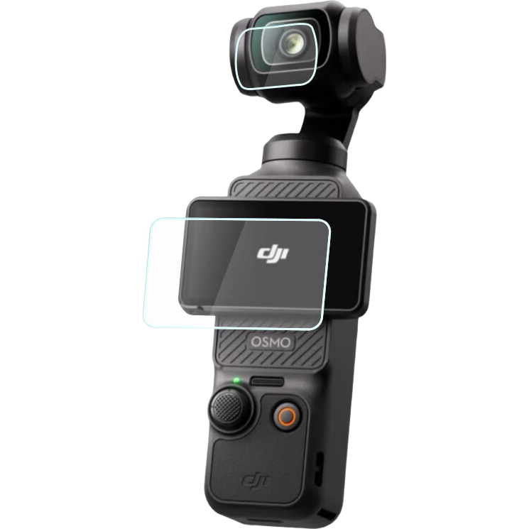适用大疆pocket3钢化膜pocket3ar膜高清保护膜POCKET3屏幕膜pocket3ar增透膜大疆pocket3配件套装 大疆Pocket3 钢化膜【2片装】