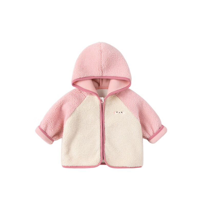 嘟嘟家儿童外套冬装男童冬季连帽上衣女童加厚衣服宝宝保暖加绒外衣童装 咖色小熊 100