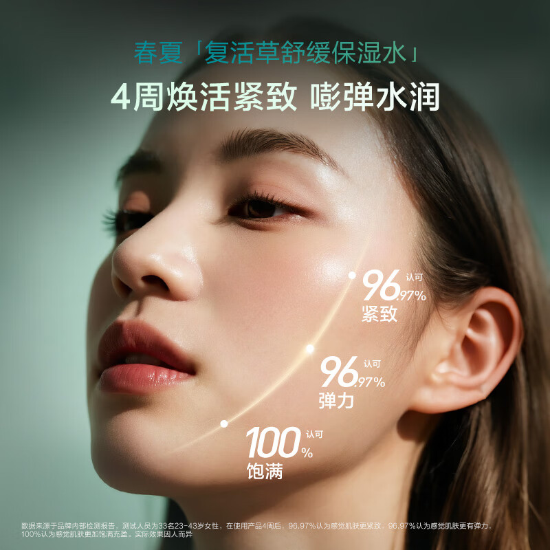 春夏(SPRING&SUMMER)春夏复活草舒缓保湿补水乳液洁面霜护肤套组敏肌适用 水+乳
