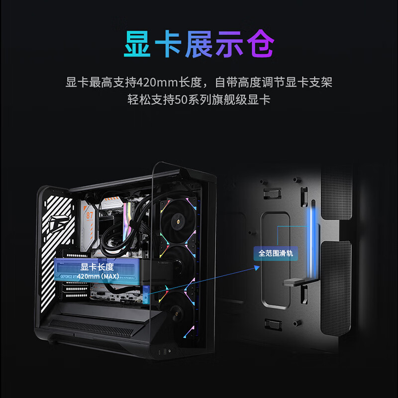 七彩虹（Colorful）iGame C25A Ultra W定制电脑主机箱 C25H双玻璃无立柱海景房/10风扇位  新品丨iGame C25A Vortex 机箱