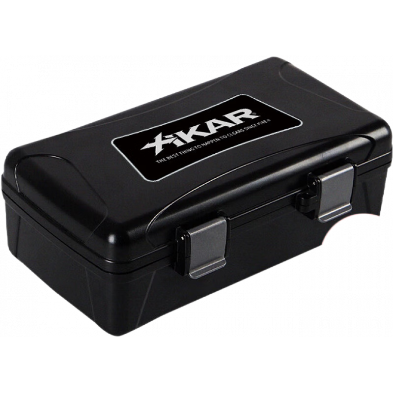 XIKAR新款Xikar西卡旅行便攜式雪茄保濕盒男防水隨身古巴煙盒收納套裝 黑色-裝 10支