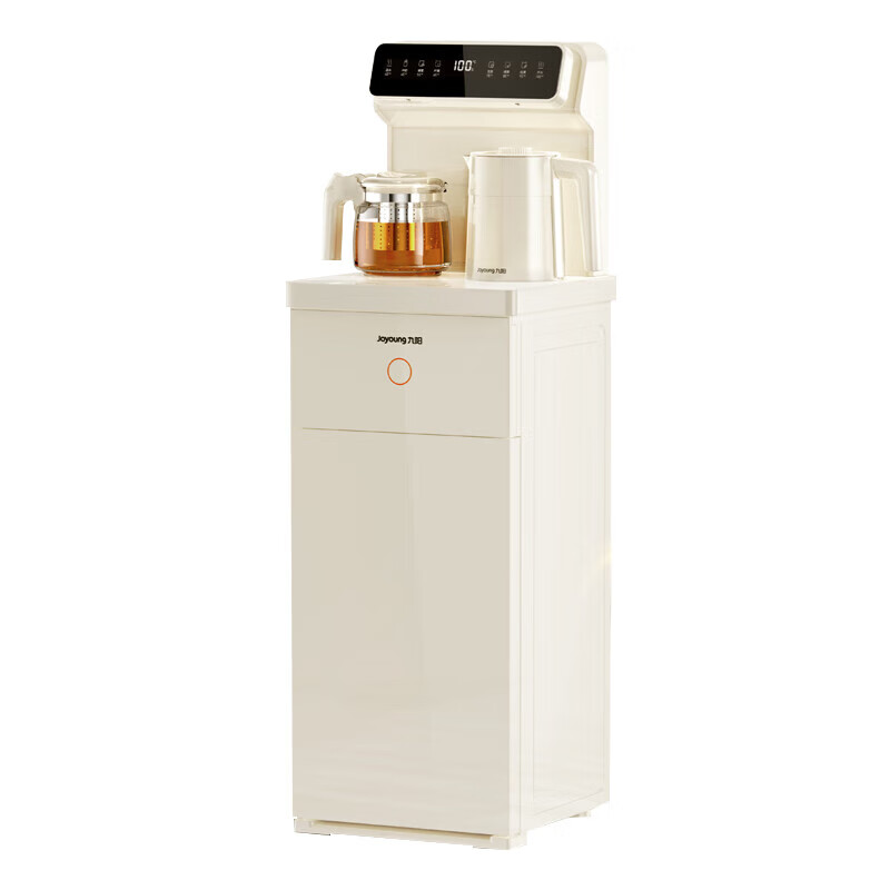 九阳（Joyoung）茶吧机新款家用高端下置水桶饮水机立式遥控双保温智能烧水壶饮水机 奶白色 制热型 AH1210
