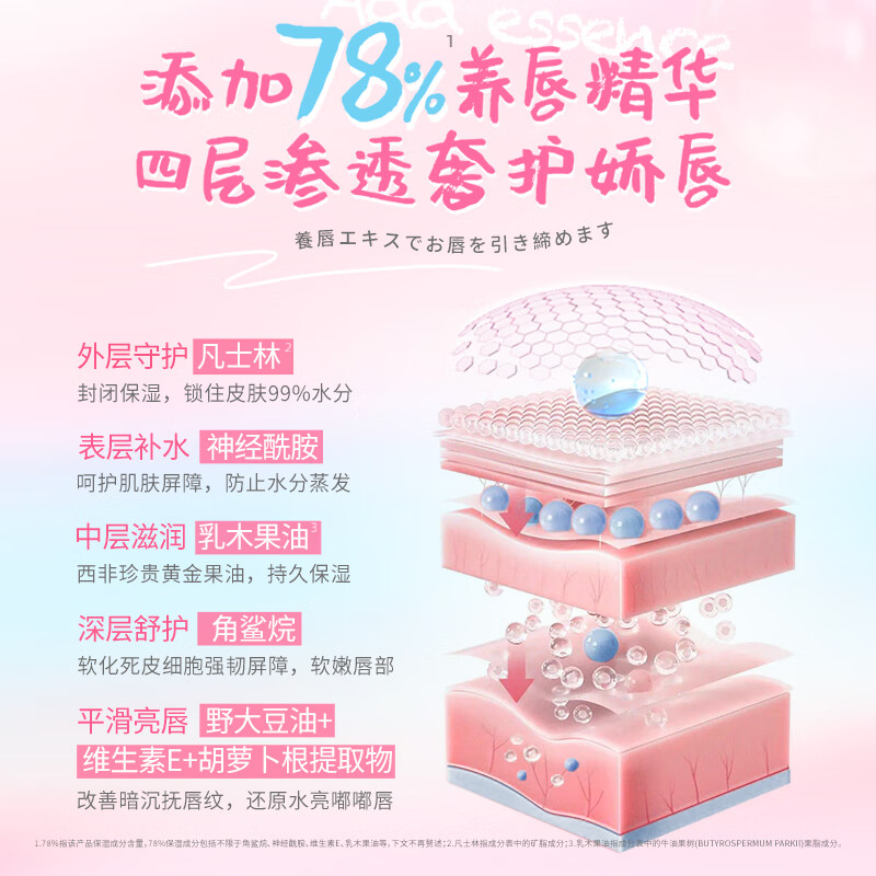 娜丽丝(Naris up)唇膏唇膜 去死皮淡唇纹角鲨烷保湿滋润男女学生润唇油护唇膏礼物 唇膜10g