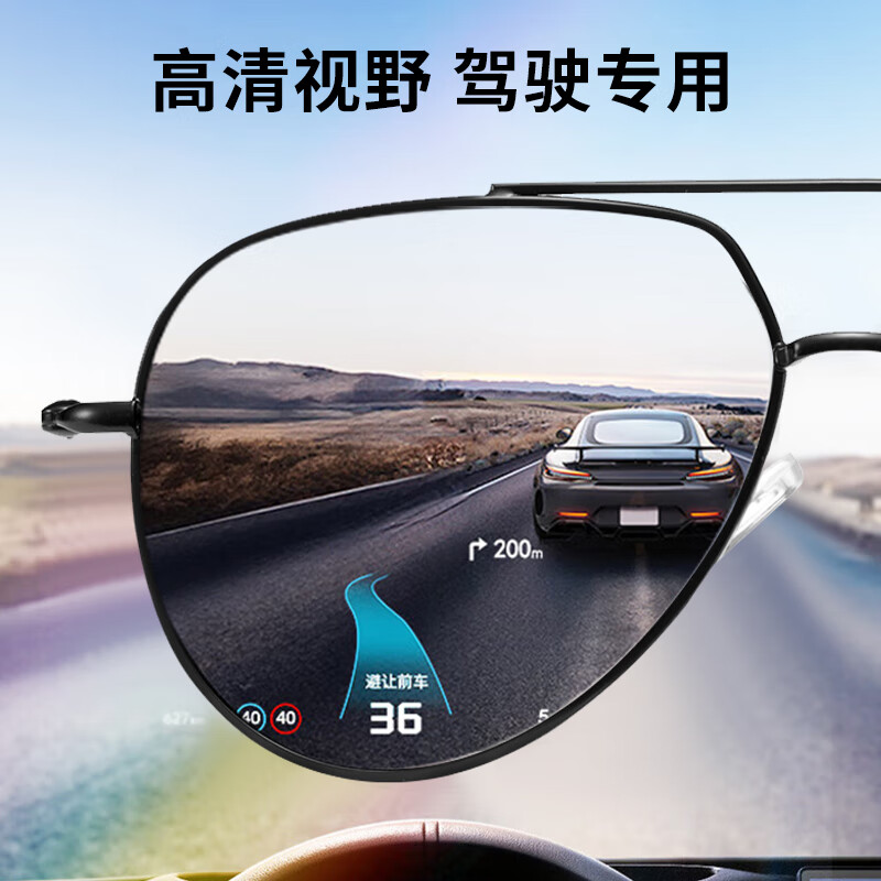 蔡司(ZEISS)镜片可选偏光太阳镜男变色近视墨镜日夜两用开车专用驾驶夜视眼镜 5102-黑框 colorein镜片浅灰变深灰【日夜两用】