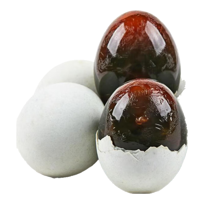 江苏高邮真有味农家散养麻鸭溏心皮蛋无铅工艺松花蛋生鲜超市新鲜 50g-60g 4枚(拍2发10枚）