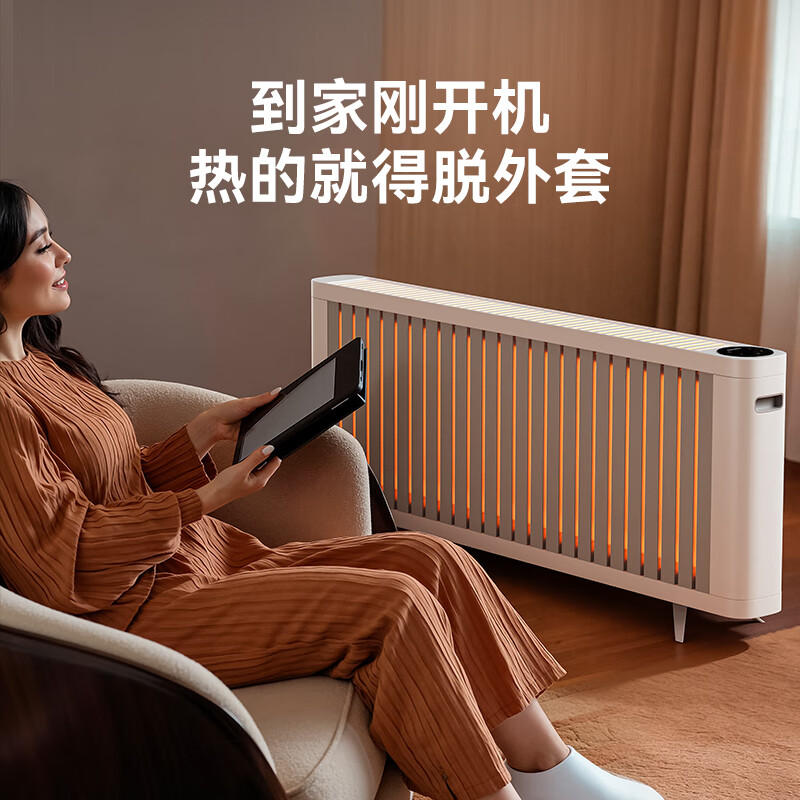 大宇(DAEWOO)【节能省电】取暖器全屋大面积升温50平2025新款石墨烯电暖器家用电暖气片取暖神器客厅欧式快热炉 【全屋取暖】旗舰白色款