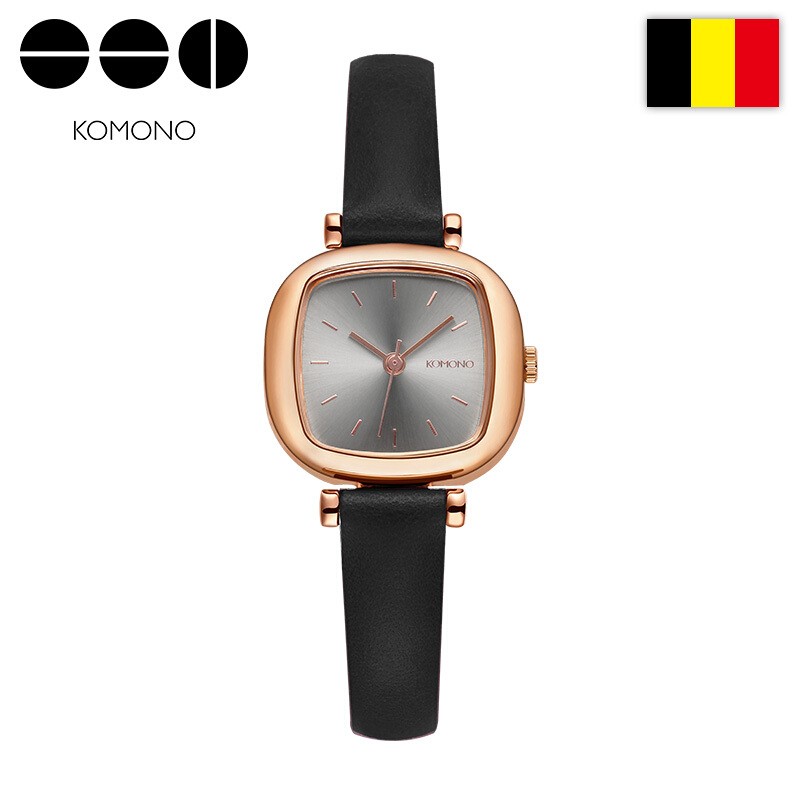 komono克莫诺手表女学生石英表时尚简约网红腕表钢带方形小表盘情侣