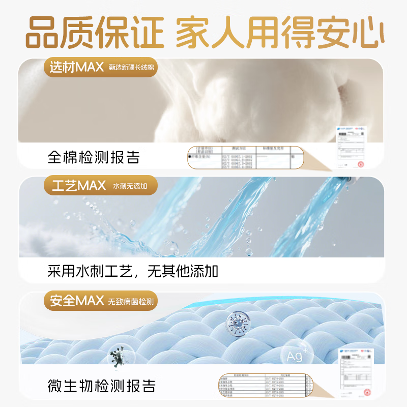 棉柔世家（FulCotton）婴儿棉柔巾100%纯棉干湿两用洗脸巾一次性洁面柔纸巾 【20*12cm】全棉80抽*6包