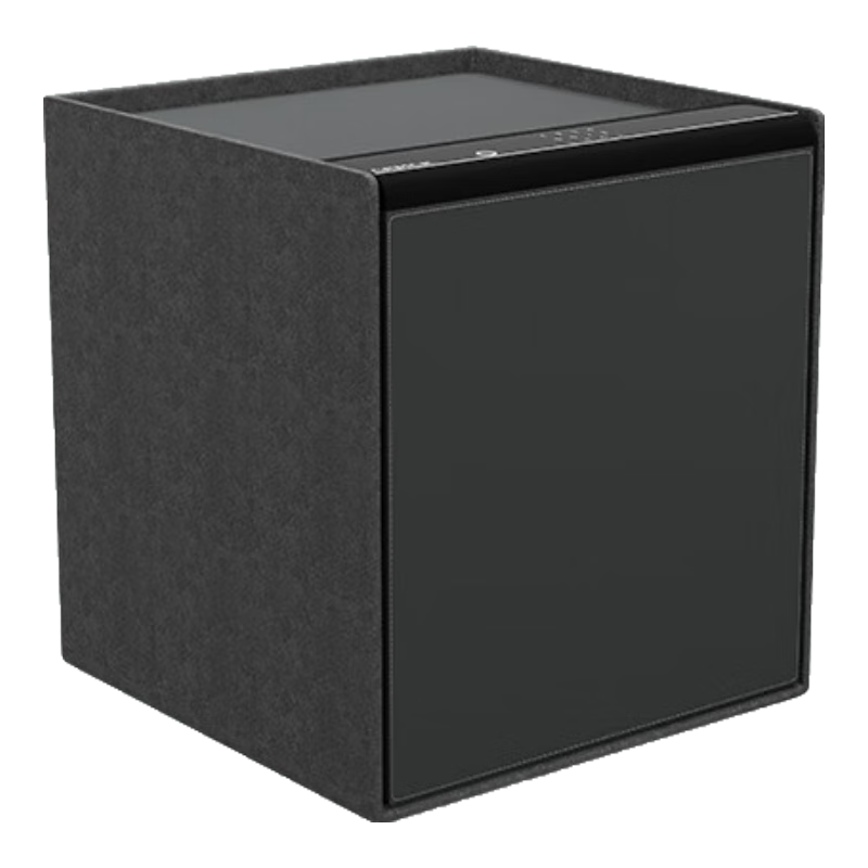 卡嘜(CRMCR)2025新款家用智能床頭柜式保險柜指紋密碼一體遠程報警現(xiàn)代簡約輕奢全鋼首飾收納小型防盜保管箱 HS48高黑灰色 指紋+密碼+遠程