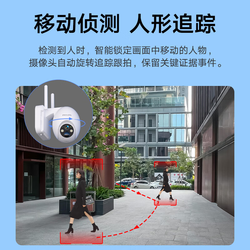 飞利浦太阳能摄像头360度无死角带夜视全景家用室内户外终身免流量4g远程无电无网防水无需连wifi监控器 4G免充值+插电即用+终身免费流量