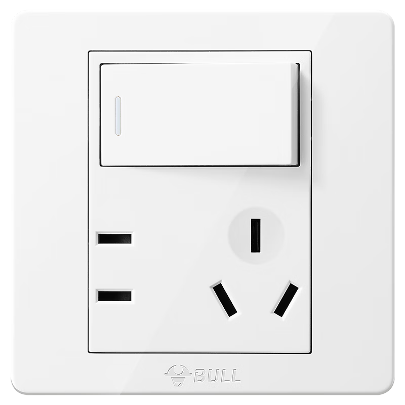 公牛（BULL）开关插座 G07系列一开双控五孔带开关插座86型面板G07E334S象牙白