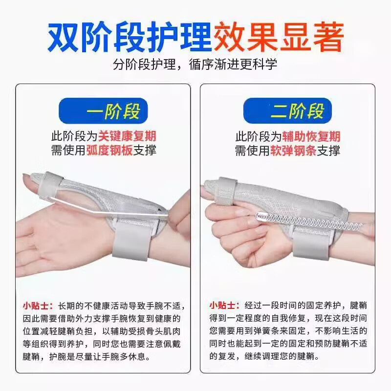 通用腱鞘炎贴膏护腕支具妈妈手腕关节扭伤大拇指手指固定保护手套 黑 黑色护腕一只[左右通用软硬支撑]