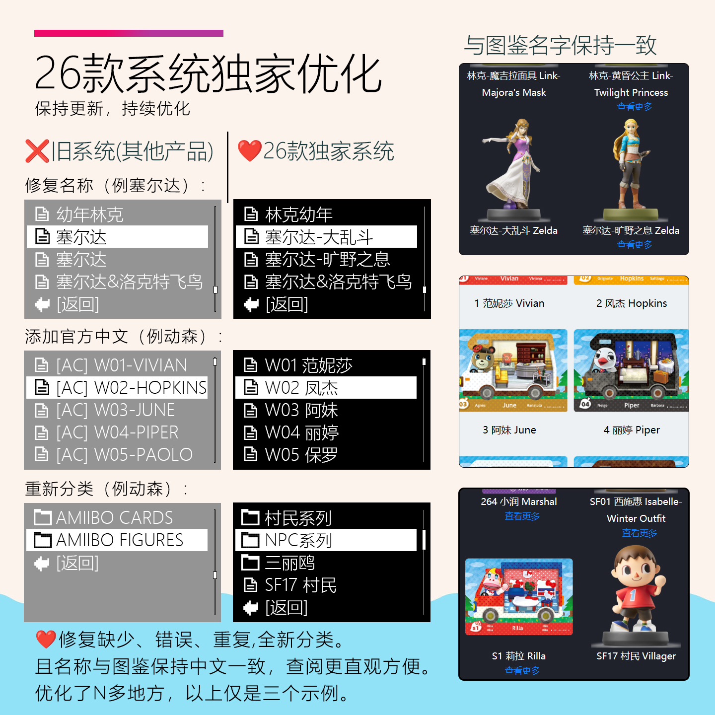 switch塞尔达王国之泪希卡之石智能卡钥匙扣手办无限刷动森amiibo 1.8寸有背光