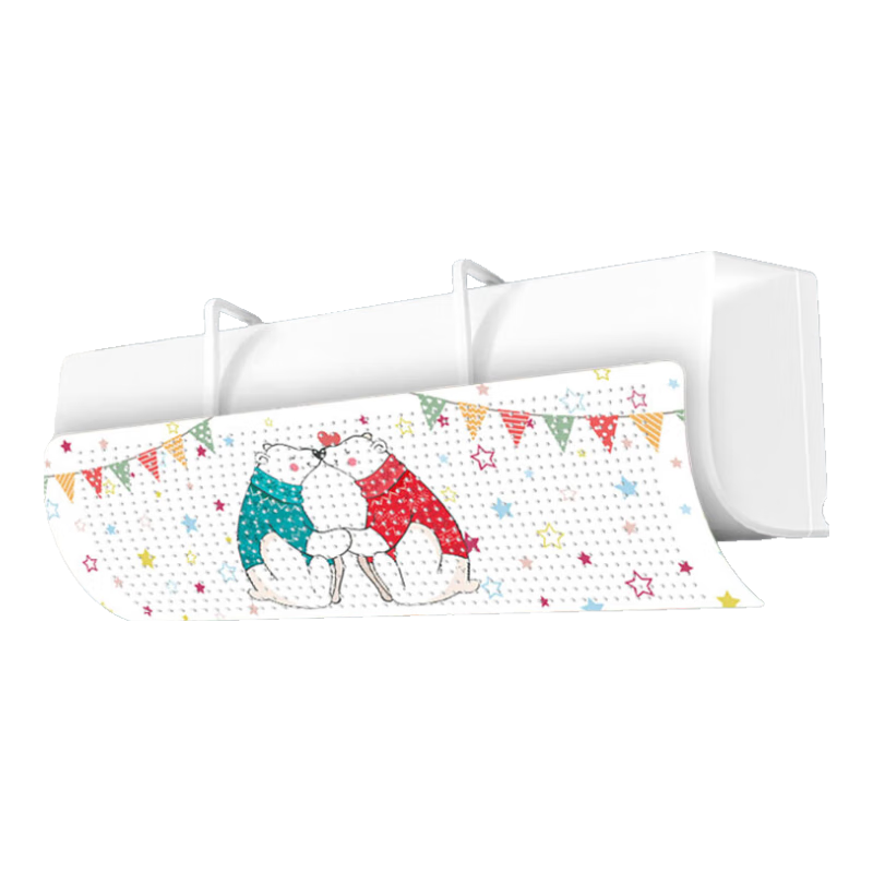 Jepoo可调节180度空调挡风板 防直吹导风罩 出风口挡板 遮风板挂机通用 【挂机通用款】图案随机