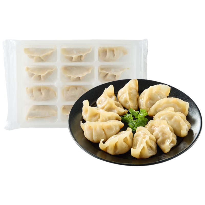 吉祥阳光番茄猪肉蒸煎饺240g/12只早餐食品半成品锅贴水饺速冻饺子