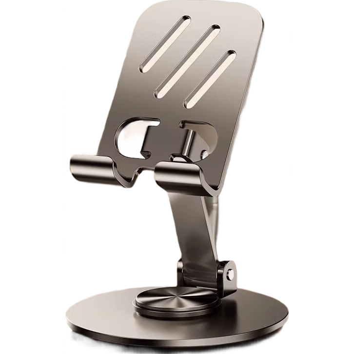 全金属手机支架桌面直播网课平板iPad支撑架360度旋转万能通用可升降折叠便携床上懒人手机架子 灰色