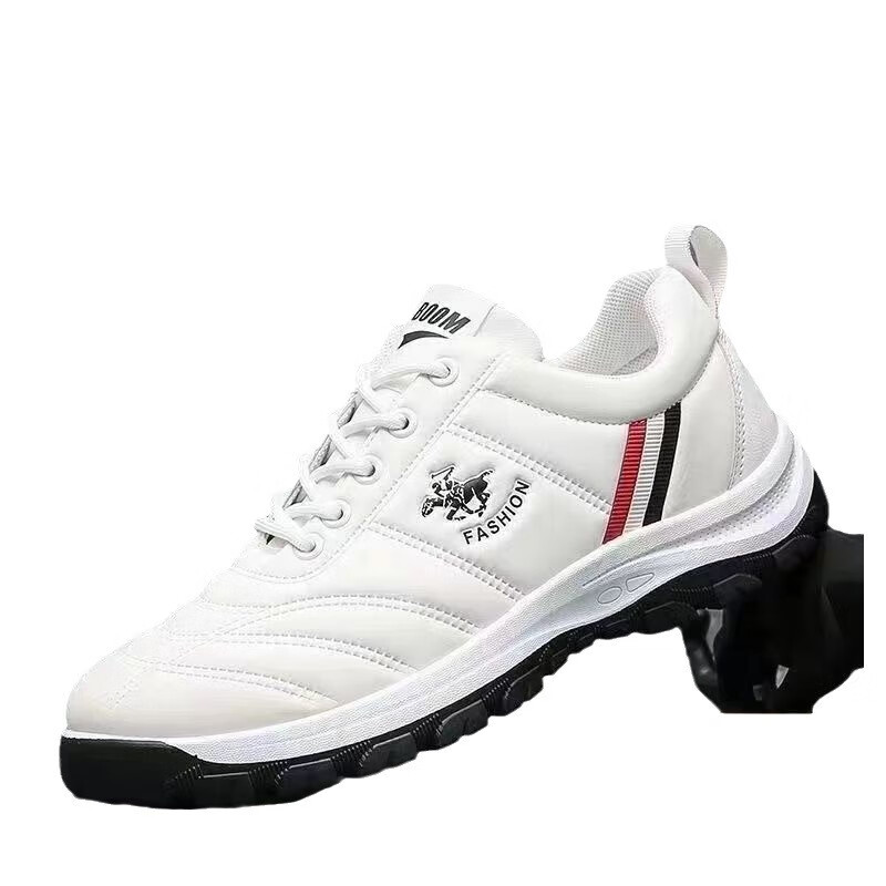 【严选好物】运动鞋耐磨跑步软底春秋季休闲透气防滑男鞋男士鞋子 保罗皮面-黑色 (一双) 40