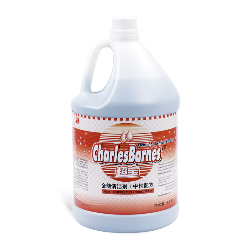 超宝全能清洁剂中性3.8升大瓶实惠装地板地面多功能清洗液 3.8升箱装4瓶