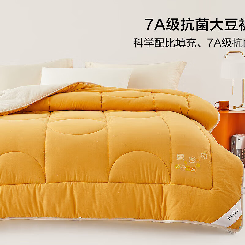 百丽丝被子大豆抗菌春秋被单人双人冬被四季通用被子被芯 冬被 220cm×240cm