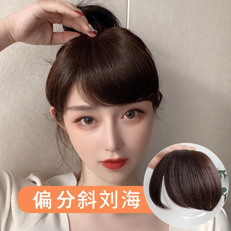 唐妮 斜刘海假发片女无痕自然假刘海假发发片一片式八式流海贴片 温婉灵动斜刘海-带鬓角-棕黑色怎么看?
