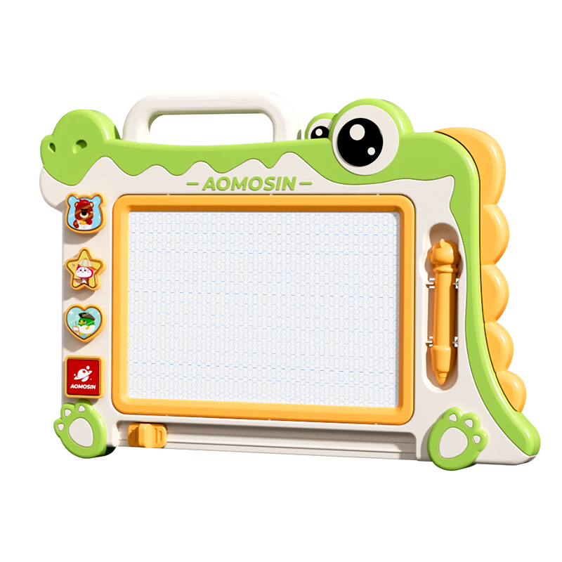 澳梦星儿童画板玩具超大号磁性男女孩1-2-3岁手写字涂鸦板儿童节礼物 大号【基础款】绿色鳄鱼画板