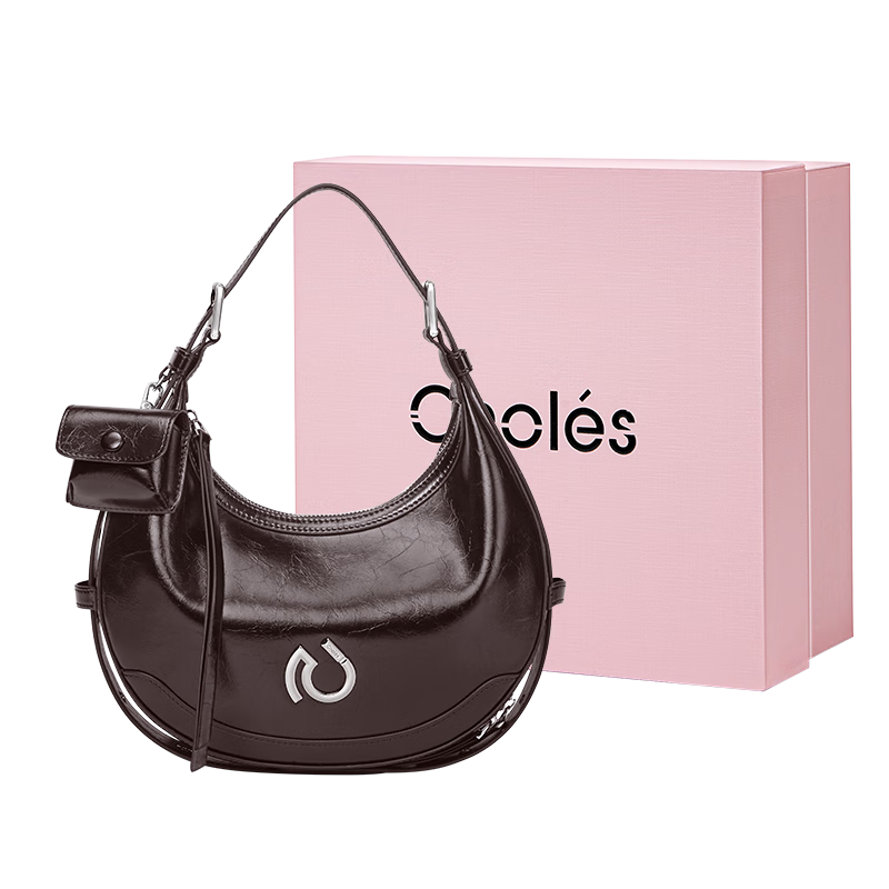 蔻一（Cnoles）弦月包包女士腋下包大容量單肩斜挎包時尚百搭托特包生日禮物
