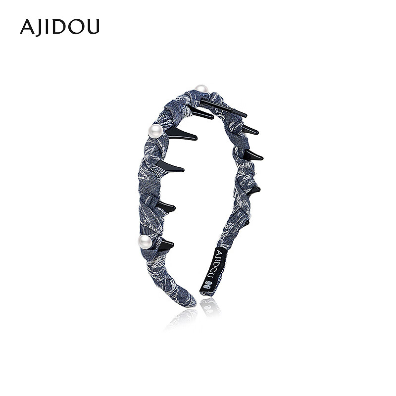 AJIDOU阿吉豆发饰女款蓝色高颅顶细头箍新年跨年礼物 蓝色 1个