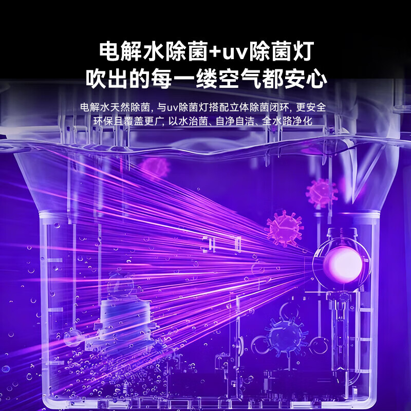 bures百而思无雾加湿器家用卧室空气净化器一体机鼻炎母婴幼儿专用静音除菌大容量客厅大面积室内蒸发式 【母婴首选】电解水净化-旗舰版