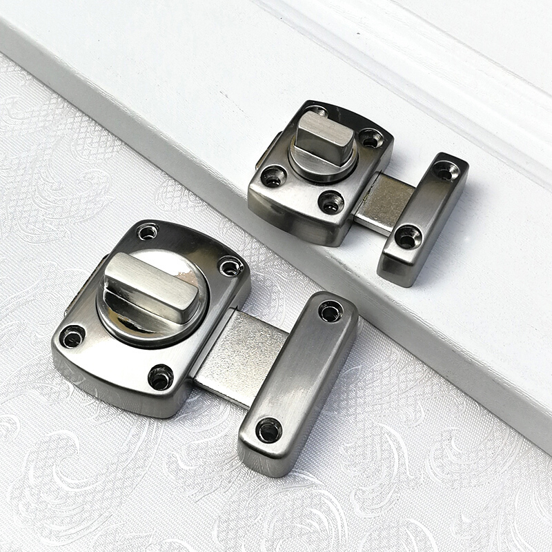 黑色不锈钢小插红古门栓门闩门锁加厚移门窗木门插明装插 拉丝色