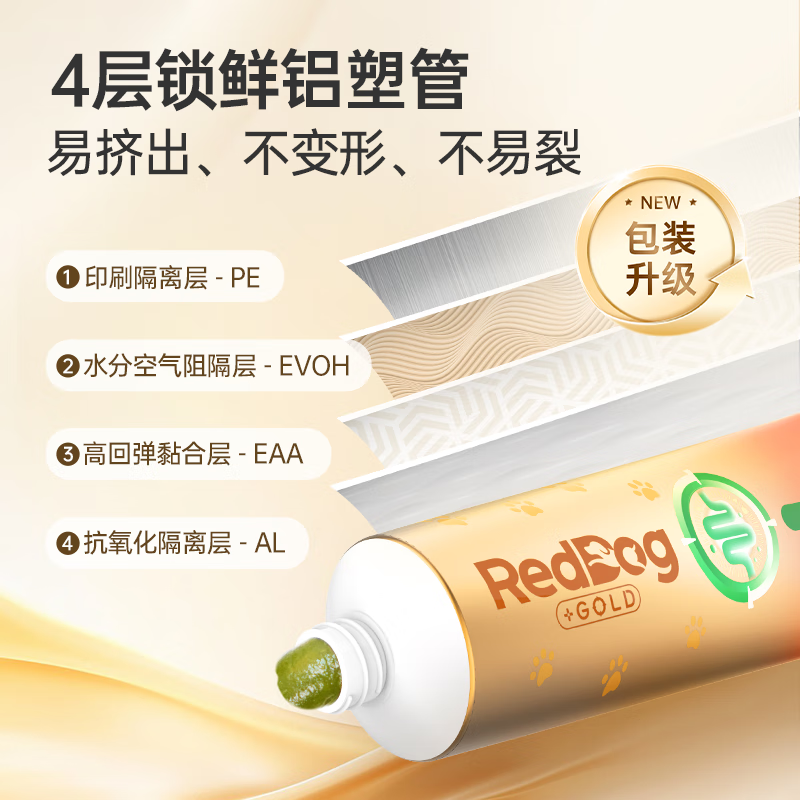 RedDog【医师推荐】红狗化毛膏猫咪专用排毛球去毛膏鱼油维生素乳铁蛋白 【体验礼包】金标生物酶化毛膏 120g*1盒
