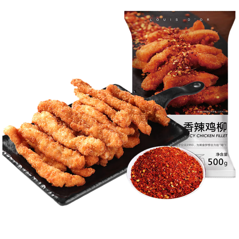 金路易美食艺术家 无骨鸡柳 原味 1斤500g 油炸原味香酥半成品 空气炸锅食材夜宵