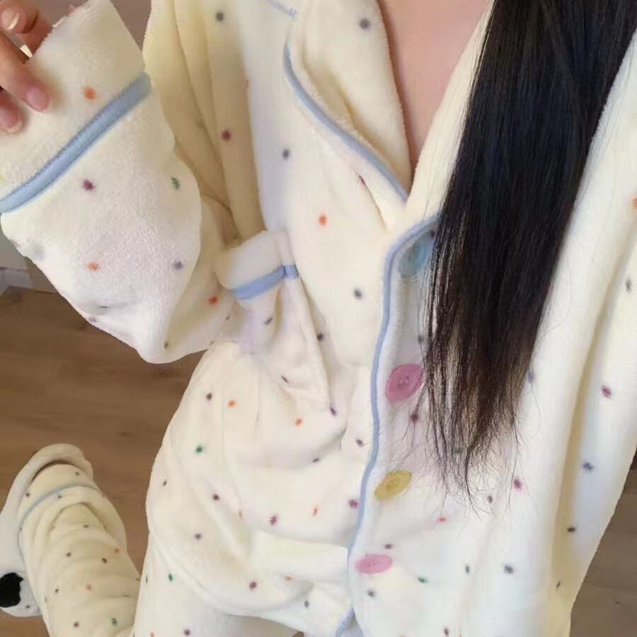 睡衣女秋冬季珊瑚绒2025新款波点可爱卡通少女法兰绒加绒加厚套装 1911史努比(套头绒套装) XL 码(建议115-135斤)