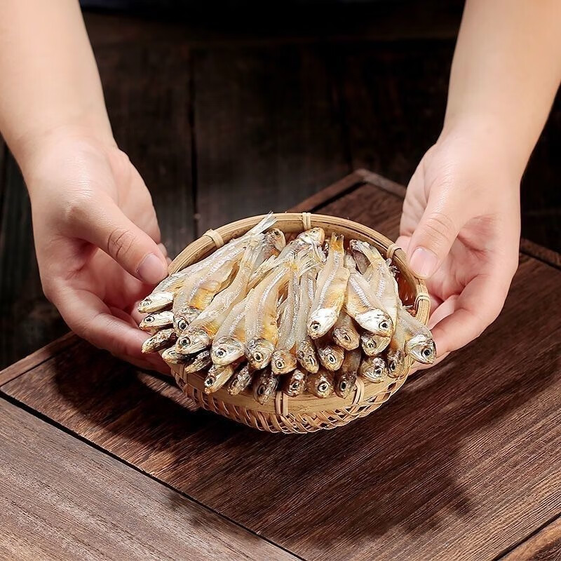 顶吉渔湛江小鱼干淡晒鱼干海鲜特产干货鱼干咸鱼小鱼干小公鱼仔渔民自晒 【淡晒足干海燕鱼干】半斤装