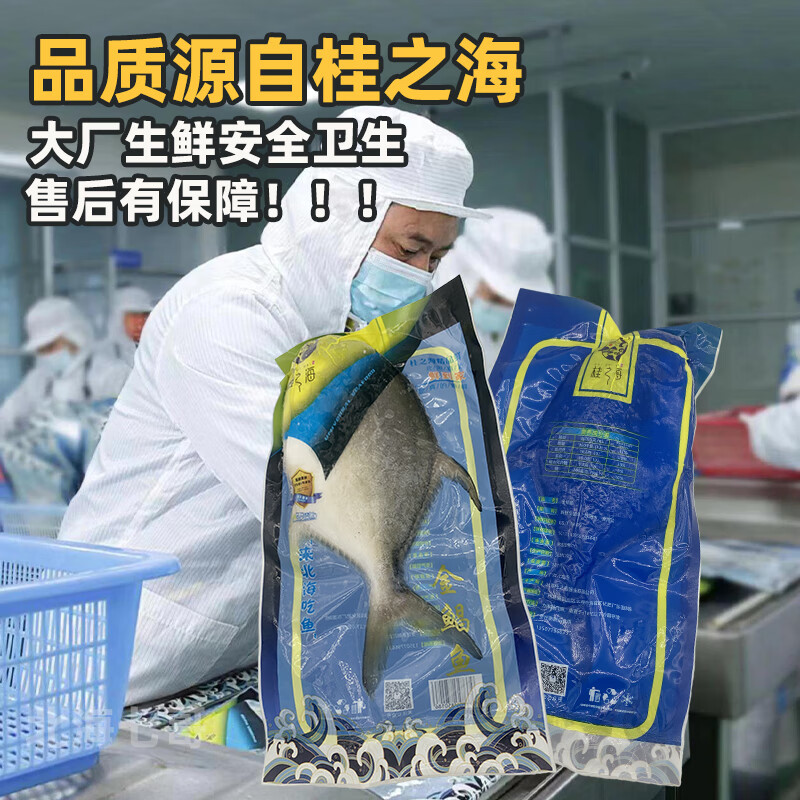桂之海 桂（GUIZHIHAI）北海金鲳鱼新鲜杀好深海鱼鲜活去鳃去内脏冷冻生鲜特大开腹金昌鱼 5条超大【520-600g/条】新鲜杀好