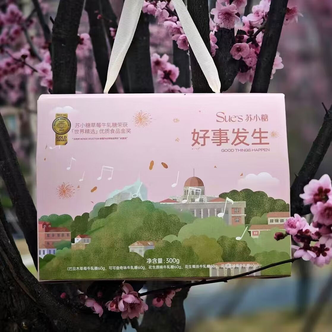 苏小糖牛轧糖300g节日礼盒厦门特产散装零食5种口味伴手礼 300g礼盒装