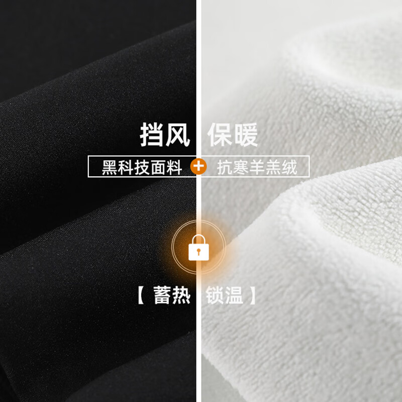 猫人(MiiOW)【蜜桃臀打底裤】加绒鲨鱼裤秋冬加厚提臀紧身裤高腰收腹打底裤 羊羔绒鲨鱼裤【460g】黑色 M