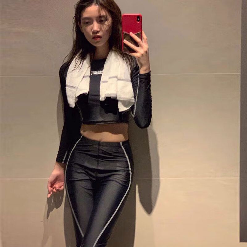 麦磊 半藏森林款泳衣女韩国长袖长裤防晒速干潜水服显瘦夏季冲浪的