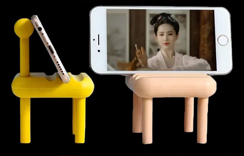 迷你可爱小凳子手机支架三挡可调节椅子手机置物架桌面椅子放手机 手机支架-5个装