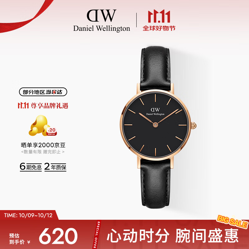 丹尼尔惠灵顿（DanielWellington）DW手表女简约皮带女士手表学生表时尚欧美表节日礼物DW00100224