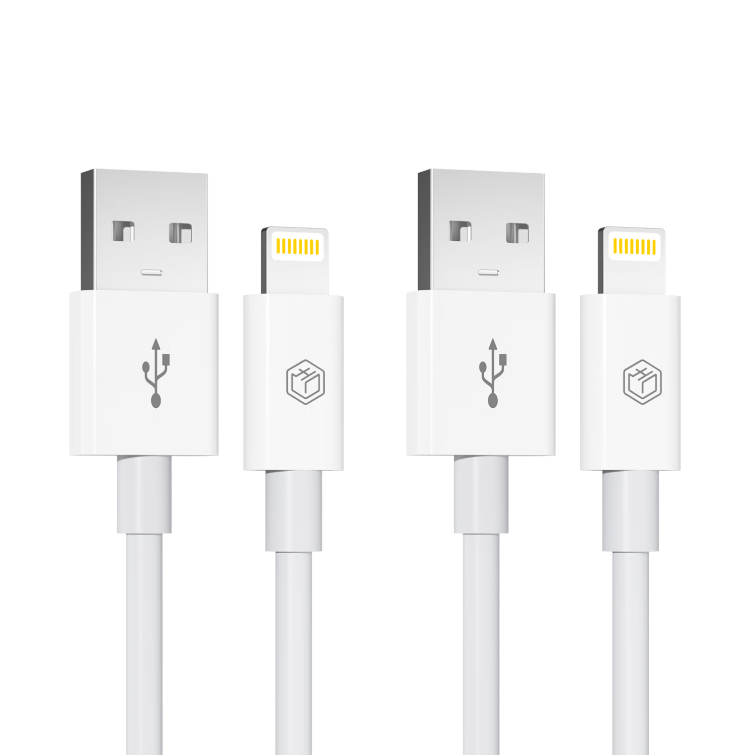 京东京造 【两条装】苹果快充数据线2.4A充电线适用iPhone14/13/12/11Pro xs/iPadPro/mini平板车载1.5米