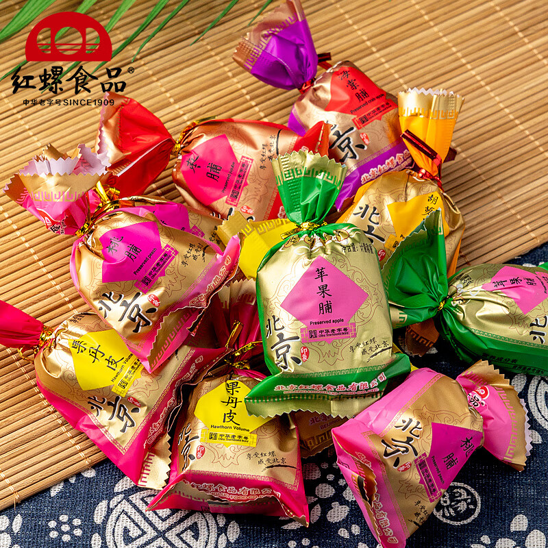 紅螺食品果脯 蘋果脯梨脯桃脯多口味蜜餞果干什錦果脯北京特產(chǎn) 嘗鮮：混合口味300g