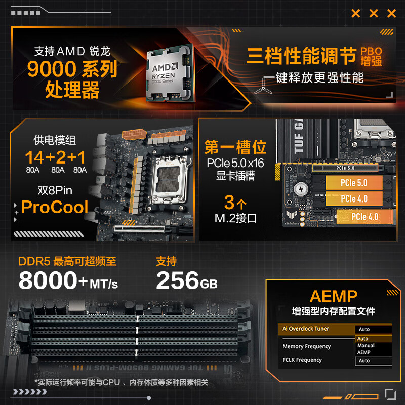 华硕 TUF GAMING B850M-PLUS II 重炮手 图 4
