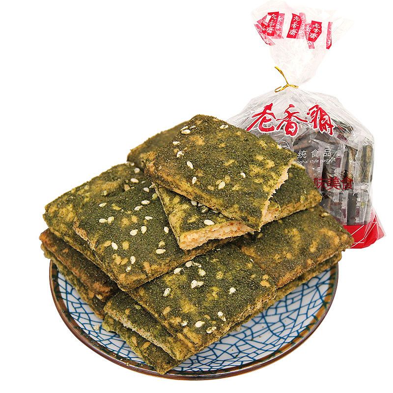 老香齋苔條餅500g海苔味非遺零食小吃餅干糕點(diǎn)心正宗上 老香齋海苔餅干497g獨(dú)立小袋裝