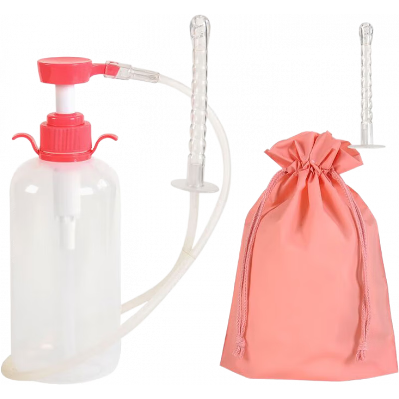 姿邑家用婦科沖洗器沖水器婦洗器清洗器沖洗器清洗器私處 600ml沖洗器+3個(gè)頭+防水收納袋