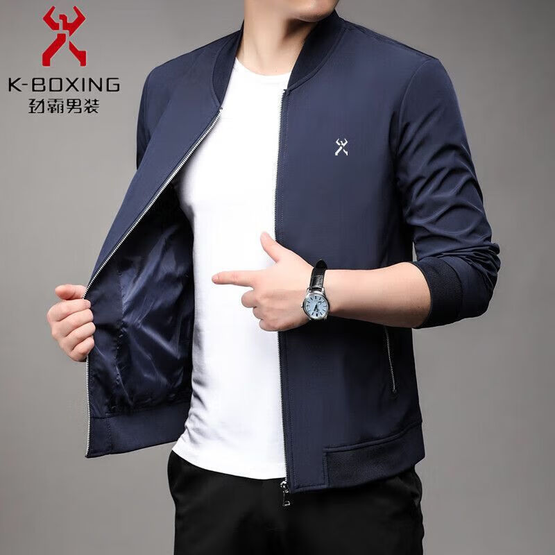 KBXNG劲霸新款夹克男士外套男装上衣春秋款百搭商务休闲N2300 2300 23010黑色 均码 185/100A