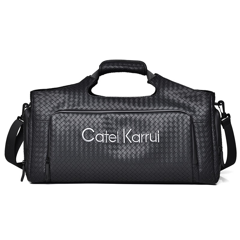 DRYWORLD新款男包2025旅行包手提健身单肩运动出差男士圆筒旅游 黑色