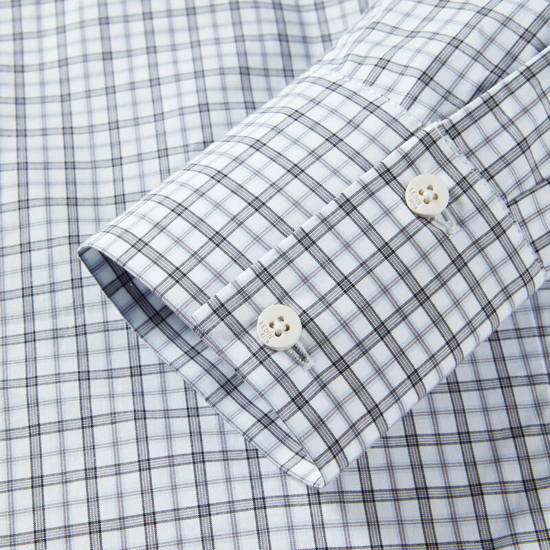 乐町【商场同款】收腰格纹衬衫25春新款 银烛灰 M